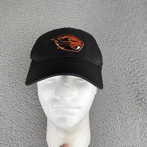 Oregon State Beavers Hat Cap Strap Back Black NCAA Football Nike Mens Dri Fit‎